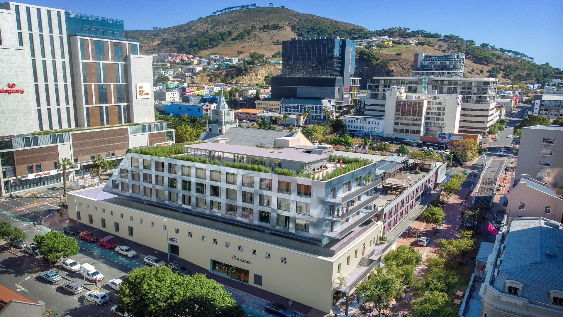 Aerial view of The Barracks in Cape Town's CBD