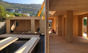 A CLT home under construction. Picture: Innate Homes