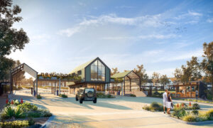 An artist’s impression of the entrance to Newinbosch Neighbourhood Estate in Stellenbosch.