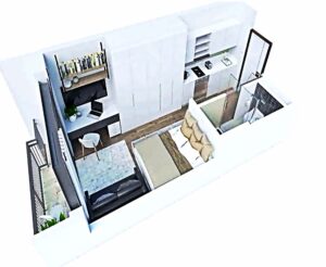 High-end micro apartments (from 21m² to 48m²) in Woodstock, Cape Town, with prices starting under R1m