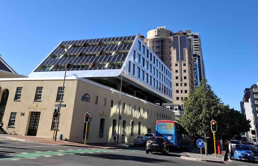 The R150 million Barracks was restored by Gabriël Fagan Architects, and now features over 60 apartments, offices, a pilates studio, physiotherapy, a rooftop wellness centre, and ground-floor retail.
