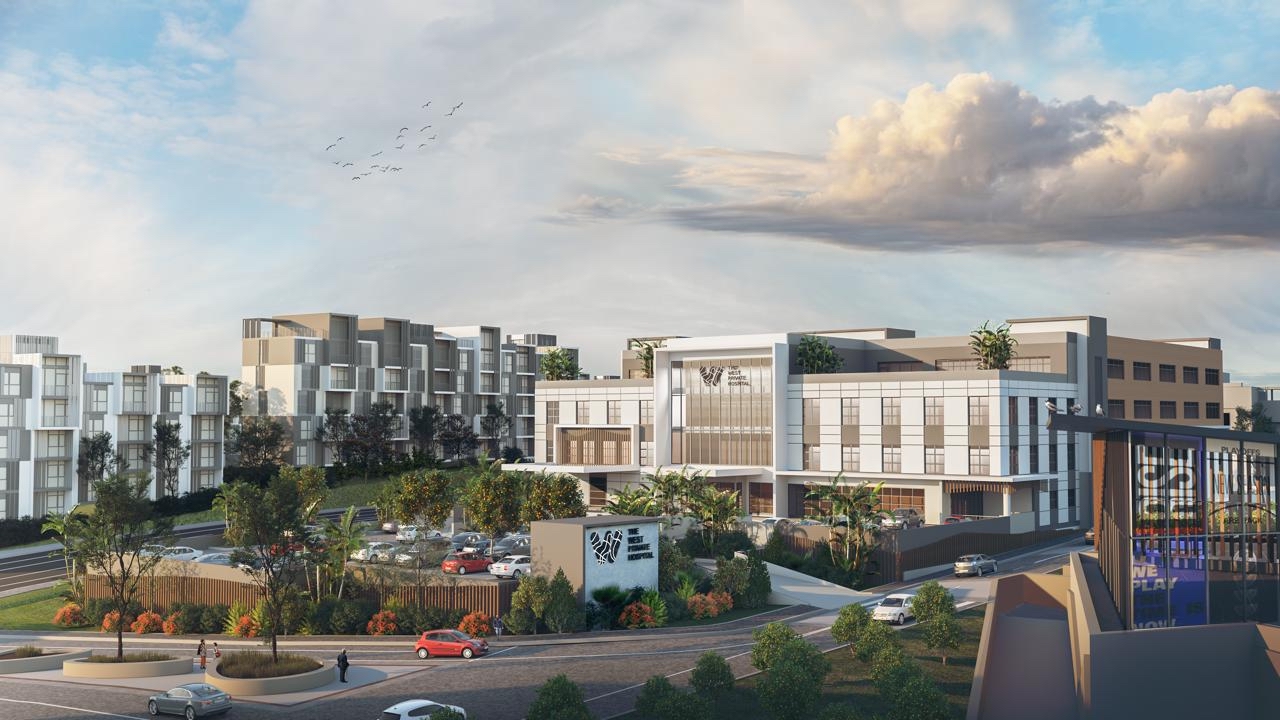 West Private Hospital development rendering near Westown Square Shongweni