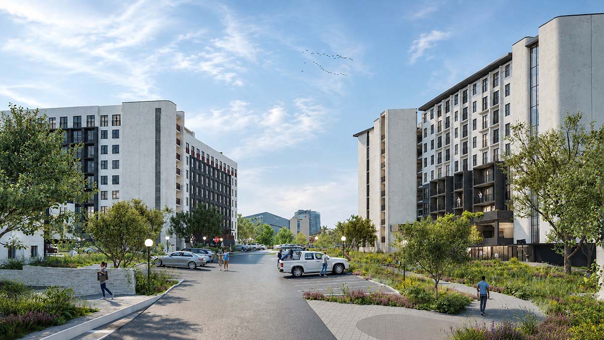 Render Menlyn Park Apartments' Gobie Street
