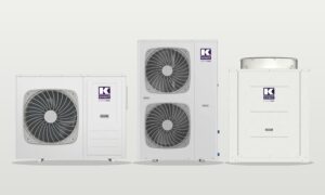 Three Kwikot Kwikpump commercial heat pumps: the HP-024, HP-040 and HP-085