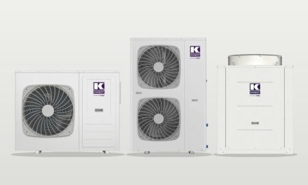 Three Kwikot Kwikpump commercial heat pumps: the HP-024, HP-040 and HP-085
