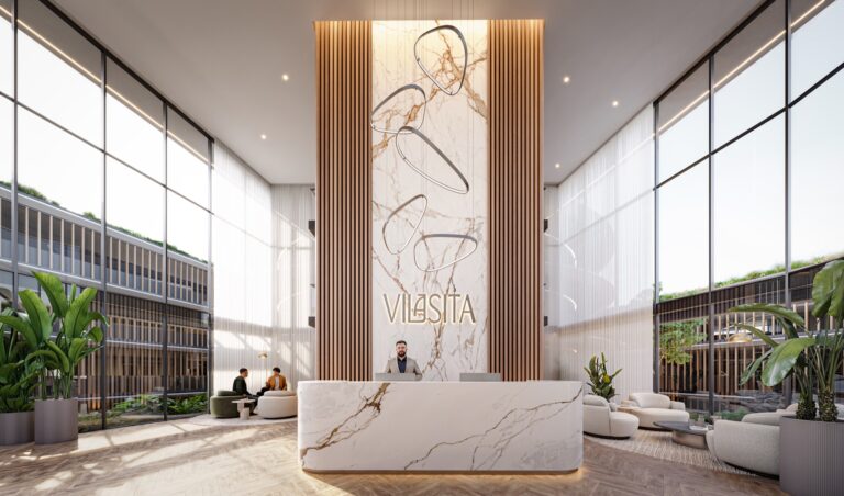 Artist's impression of the Vilasita lobby and reception